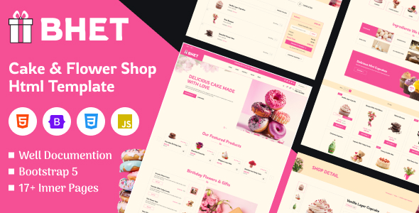 BHET | Cake & Flower HTML5 Template