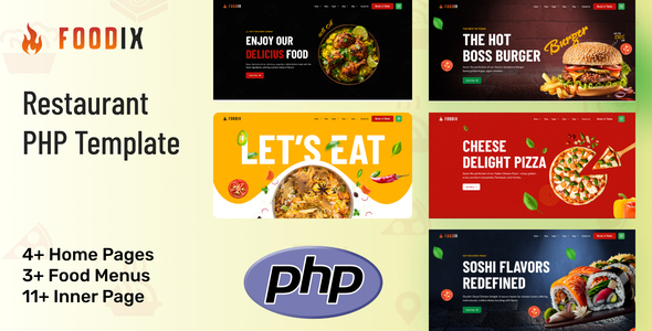 Foodix - Fast Foods & Restaurants PHP Template