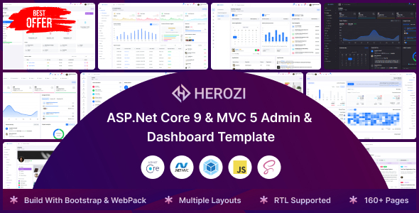 Herozi - ASP.Net Core & MVC Admin & Dashboard Template