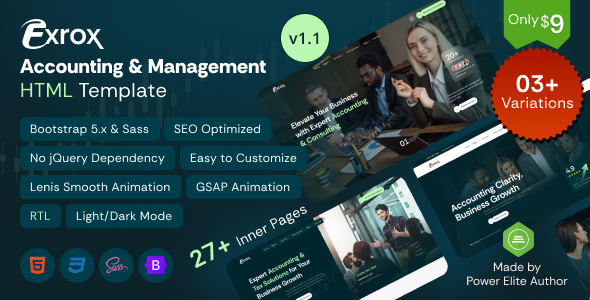 Exrox – Accounting & Management Consulting HTML Template