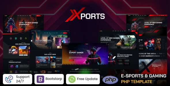 Xports - eSports and Gaming PHP Template