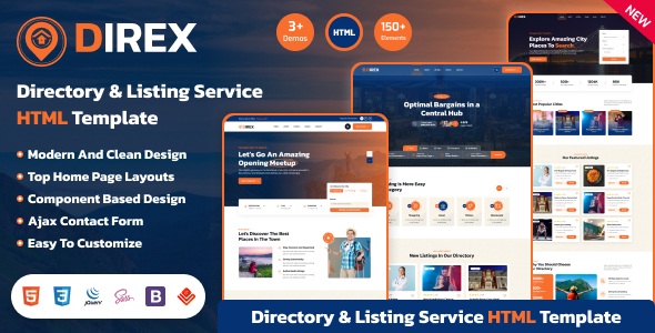 Direx - Directory & Listing Service HTML Template