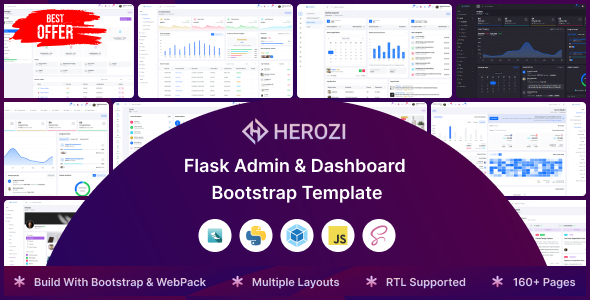 Herozi - Flask Admin & Dashboard Template