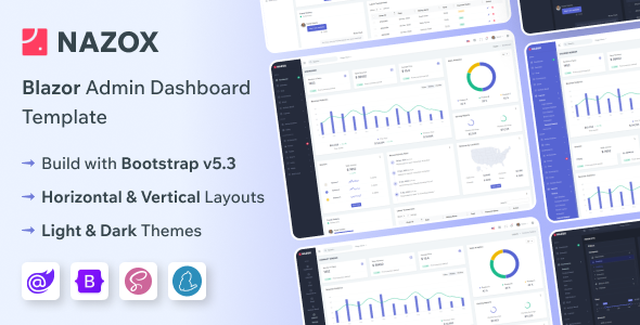 Nazox - Blazor Server Admin & Dashboard Template