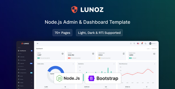 Lunoz - Node.js Admin & Dashboard Template