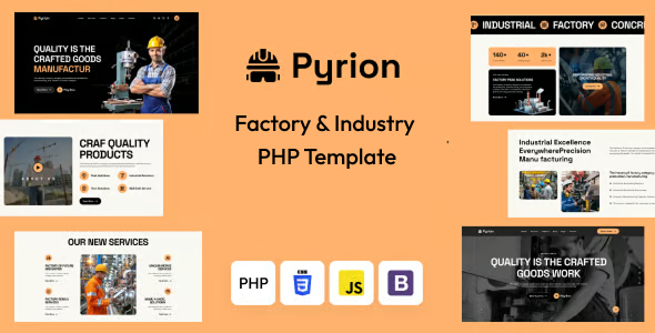 Pyrion - Factory & Industry PHP Template