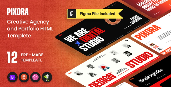 Pixora - Creative Agency & Portfolio HTML Template