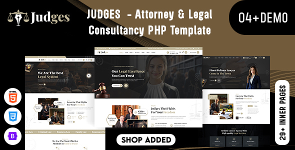 Judges - Attorney & Legal Consultancy PHP Template