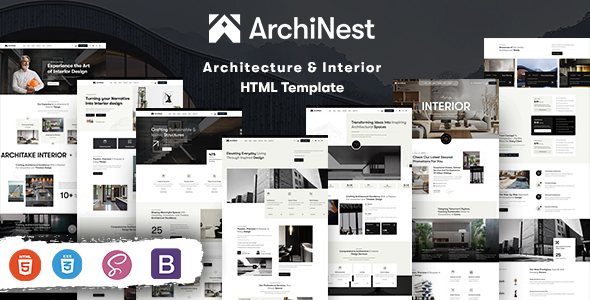 Archinest - Architecture & Interior Design HTML Template