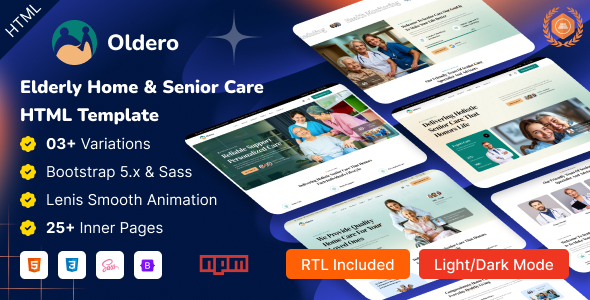 Oldero - Elderly Home & Senior Care HTML Template