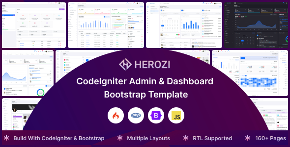 Herozi - Codeigniter Admin Dashboard Template