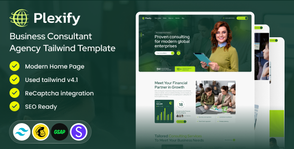 Plexify - Consulting Agency Tailwind CSS Template