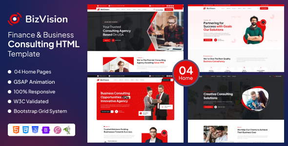 BizVision – Finance & Business Consulting HTML Template