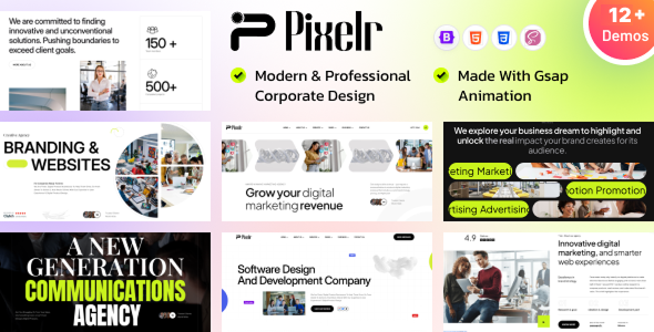 Pixelr - Creative Agency & Portfolio HTML Template