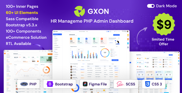 GXON | HR Management PHP Admin Dashboard Template + RTL