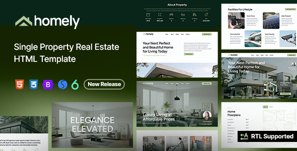 Homely - Single Property Real Estate HTML Template