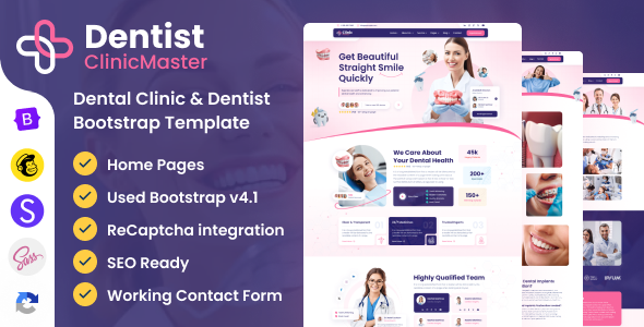 ClinicMaster - Dentist & Dental Clinic Bootstrap Template