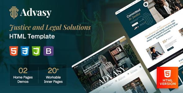 Advasy - Justice and Legal Solutions HTML Template