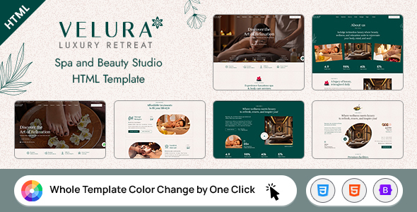 VELURA - Spa and Beauty Studio HTML Template