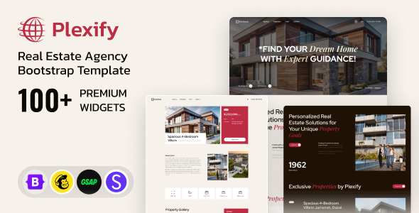 Plexify – Real Estate Agency Bootstrap Template