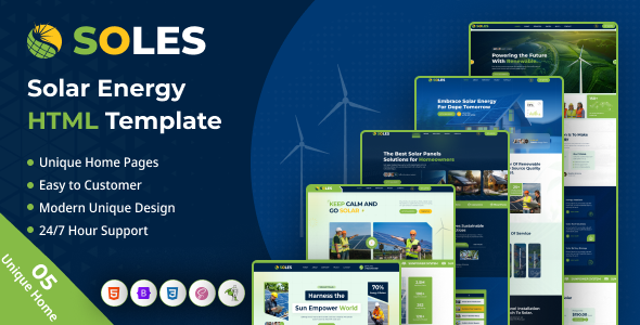 Soles - Solar Panel Installation & Maintenance Html Template