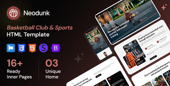 Neodunk - Basketball Club & Sports HTML Template
