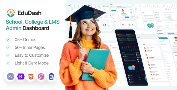 Edudash - Education Management Admin Dashboard Php Template