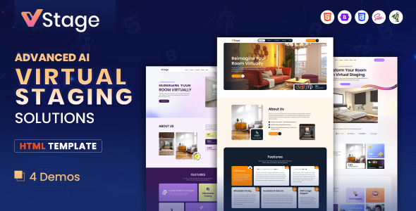 VStage - AI Virtual Staging Solutions HTML Template
