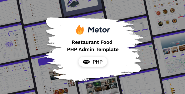 Metor - PHP Restaurant Food Admin Dashboard Template