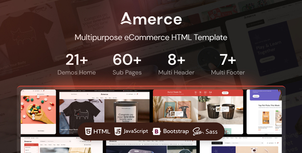 Amerce - Multipurpose eCommerce HTML, Bootstrap Template
