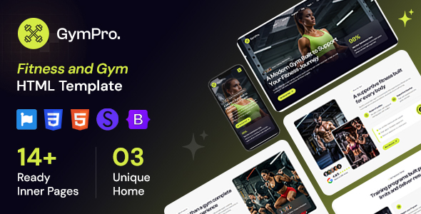 Gympro - Fitness and Gym HTML Template