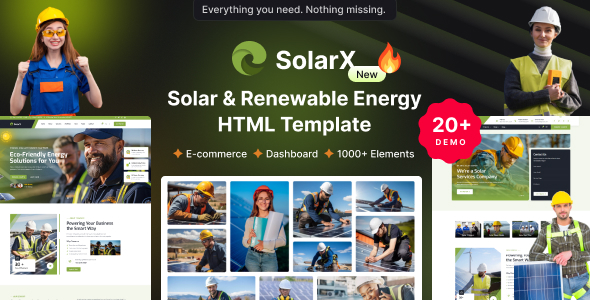 SolarX | Ecology & Solar Energy HTML Template