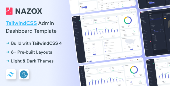 Nazox - Tailwind CSS Admin Dashboard Template
