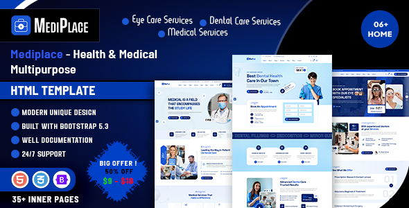 Mediplace - Health & Medical Multipurpose HTML Template