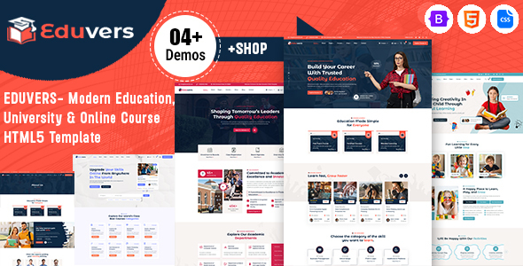 Eduvers – Modern Education, University & Online Course HTML5 Template