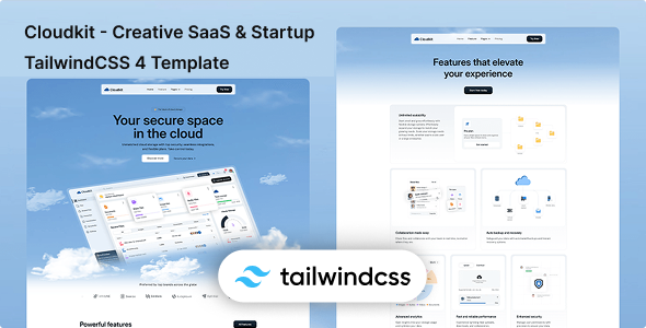 Cloudkit – Creative SaaS & Startup Tailwind CSS 4 Template