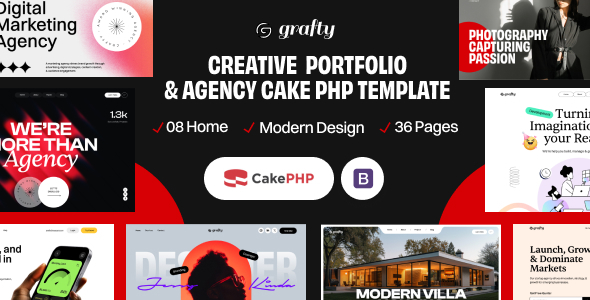 Grafty - Creative Agency & Portfolio CakePHP Template