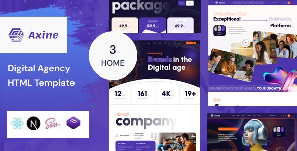 Axine - Digital Agency HTML Template