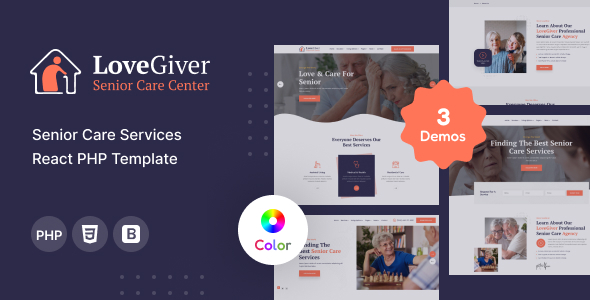 Lovegiver - Senior Care PHP Template