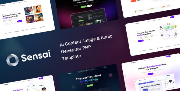 Sensai - AI Generator PHP Template