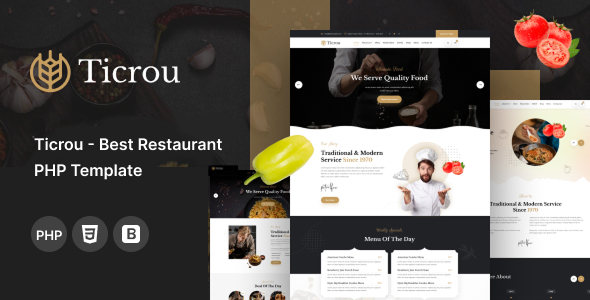 Ticrou - Restaurant PHP Template