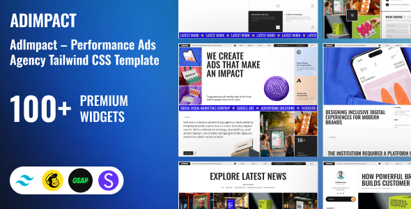 AdImpact - Creative Advertising Agency Tailwind CSS Template