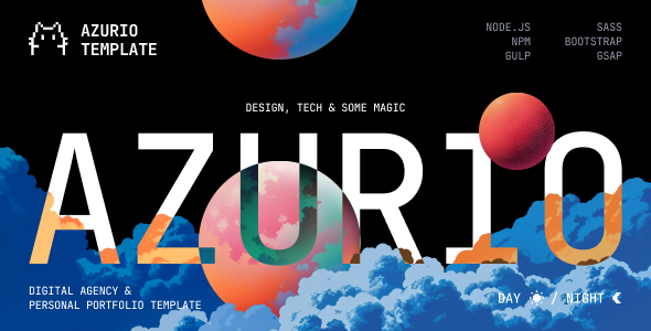 Azurio - Digital Agency & Personal Portfolio HTML Template