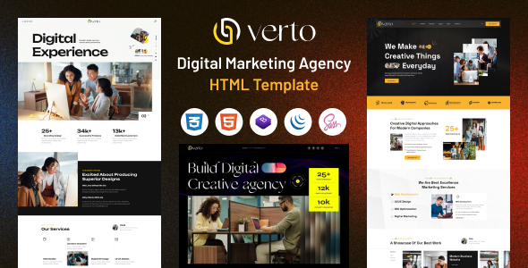 Verto – Digital Agency & Portfolio HTML Template
