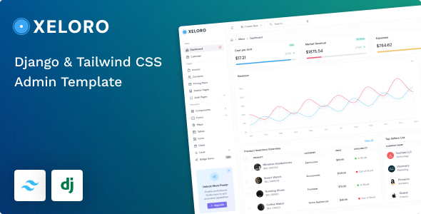 Xeloro - Django & Tailwind Admin Template