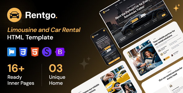 Rentgo - Limousine and Car Rental HTML Template