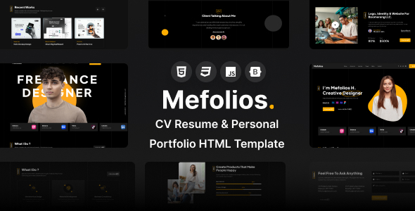 Mefolios - CV Resume & Personal Portfolio HTML Template