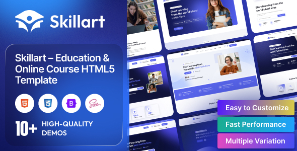 Skillart – Online Education LMS HTML5 Template
