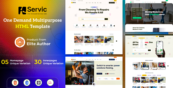Servic - On Demand Service Marketplace HTML Template