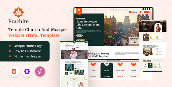 Prachite - Temple Church And Mosque Website HTML Template